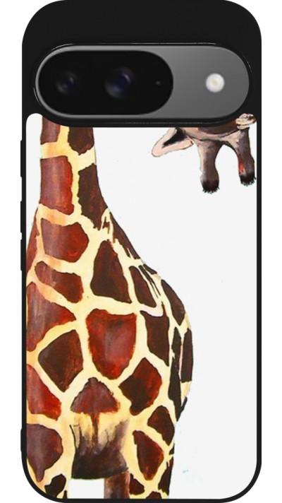 Coque Google Pixel 9 / Pixel 9 Pro - Silicone rigide noir Giraffe Fit