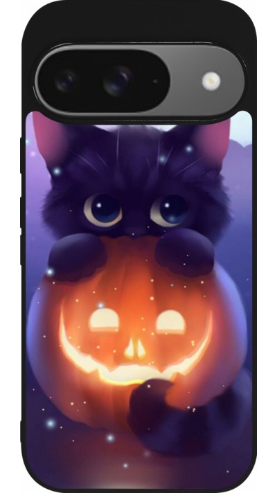 Coque Google Pixel 9 / Pixel 9 Pro - Silicone rigide noir Halloween 17 15