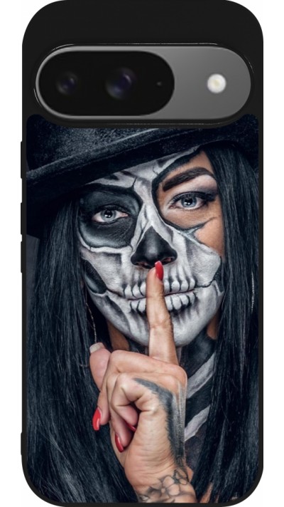 Coque Google Pixel 9 / Pixel 9 Pro - Silicone rigide noir Halloween 18 19