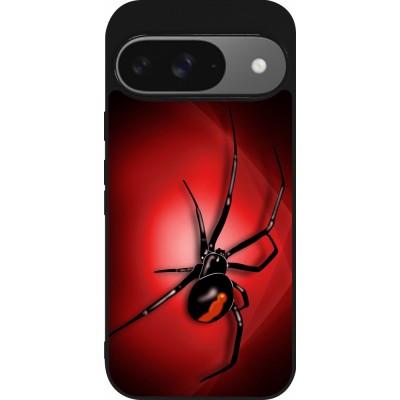 Coque Google Pixel 9 / Pixel 9 Pro - Silicone rigide noir Halloween 2023 spider black widow