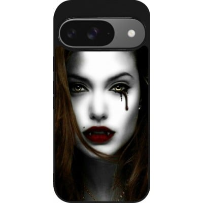 Coque Google Pixel 9 / Pixel 9 Pro - Silicone rigide noir Halloween 2023 gothic vampire