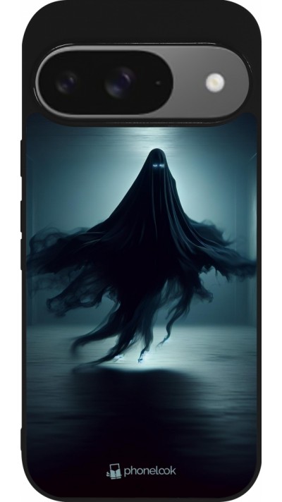 Coque Google Pixel 9 / Pixel 9 Pro - Silicone rigide noir Halloween 2024 Spectral Shadow