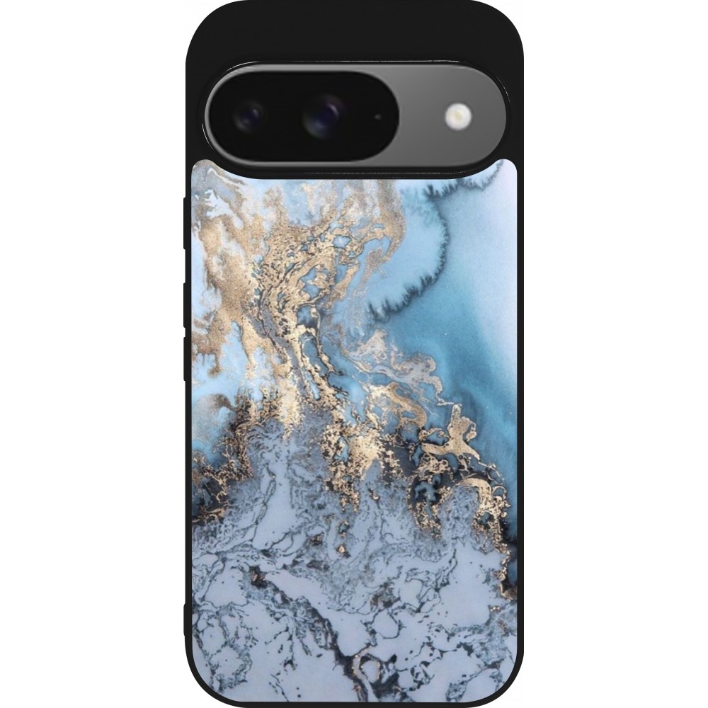 Coque Google Pixel 9 / Pixel 9 Pro - Silicone rigide noir Marble 04