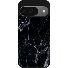 Coque Google Pixel 9 / Pixel 9 Pro - Silicone rigide noir Marble Black 01