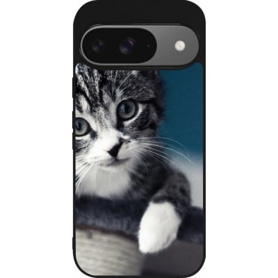 Coque Google Pixel 9 / Pixel 9 Pro - Silicone rigide noir Meow 23