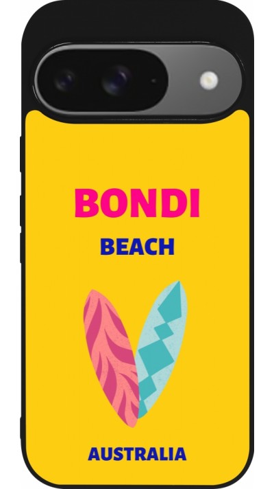 Coque Google Pixel 9 / Pixel 9 Pro - Silicone rigide noir Pop Summer Destination Bondi