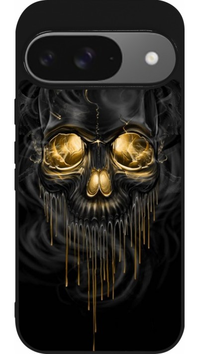 Coque Google Pixel 9 / Pixel 9 Pro - Silicone rigide noir Skull 02