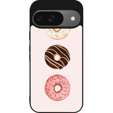 Coque Google Pixel 9 / Pixel 9 Pro - Silicone rigide noir Spring 23 donuts