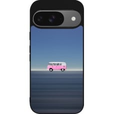 Coque Google Pixel 9 / Pixel 9 Pro - Silicone rigide noir Spring 23 pink bus