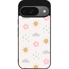 Coque Google Pixel 9 / Pixel 9 Pro - Silicone rigide noir Spring 23 weather