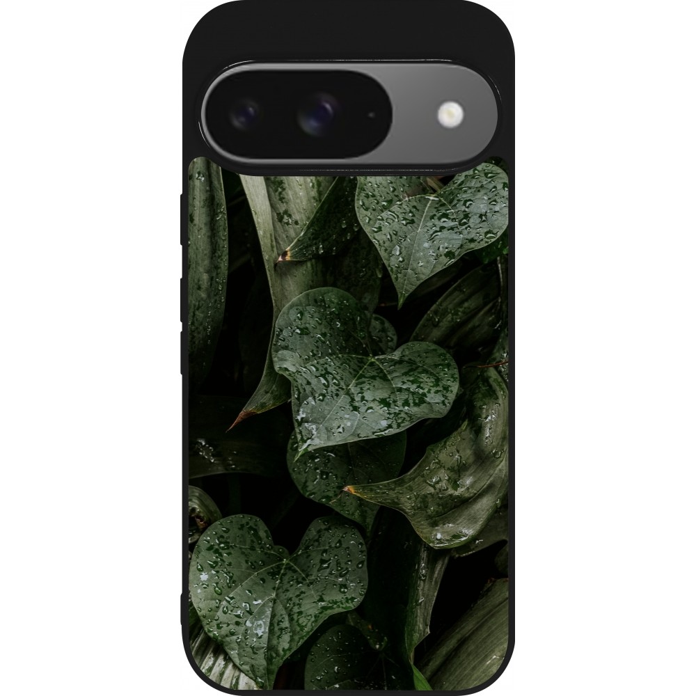 Coque Google Pixel 9 / Pixel 9 Pro - Silicone rigide noir Spring 23 fresh plants