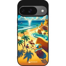 Coque Google Pixel 9 / Pixel 9 Pro - Silicone rigide noir Sunset Breeze