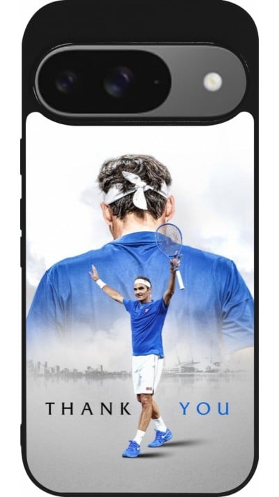 Coque Google Pixel 9 / Pixel 9 Pro - Silicone rigide noir Thank you Roger