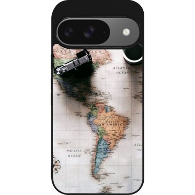 Coque Google Pixel 9 / Pixel 9 Pro - Silicone rigide noir Travel 01