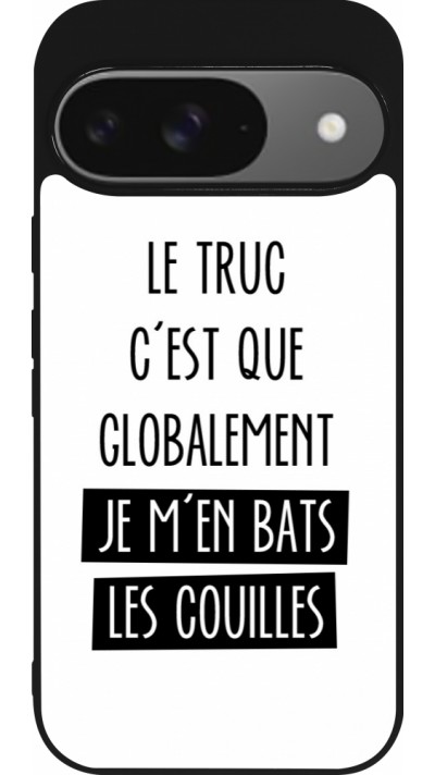 Coque Google Pixel 9 / Pixel 9 Pro - Silicone rigide noir Le truc globalement bats les couilles