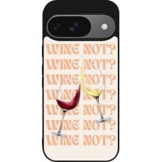 Coque Google Pixel 9 / Pixel 9 Pro - Silicone rigide noir Wine not