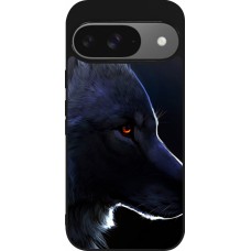 Coque Google Pixel 9 / Pixel 9 Pro - Silicone rigide noir Wolf Shape