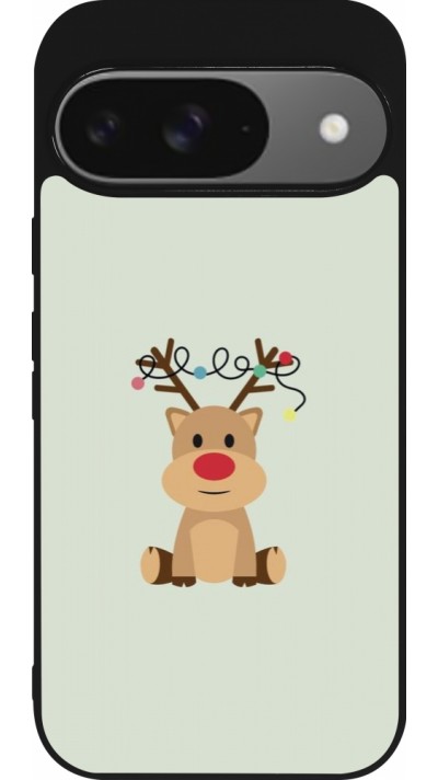 Coque Google Pixel 9 / Pixel 9 Pro - Silicone rigide noir Christmas 22 baby reindeer