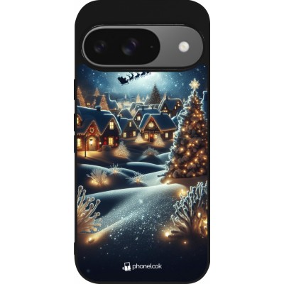 Coque Google Pixel 9 / Pixel 9 Pro - Silicone rigide noir Noël 2023 Christmas is Coming