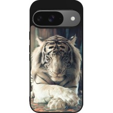 Coque Google Pixel 9 / Pixel 9 Pro - Silicone rigide noir Zen Tiger