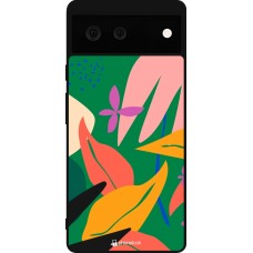 Coque Google Pixel 6 - Silicone rigide noir Abstract Jungle