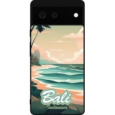 Coque Google Pixel 6 - Silicone rigide noir Bali Landscape