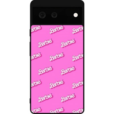 Coque Google Pixel 6 - Silicone rigide noir Barbie Pattern