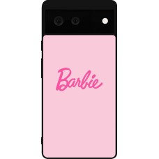 Coque Google Pixel 6 - Silicone rigide noir Barbie Text