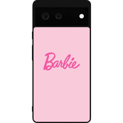 Coque Google Pixel 6 - Silicone rigide noir Barbie Text