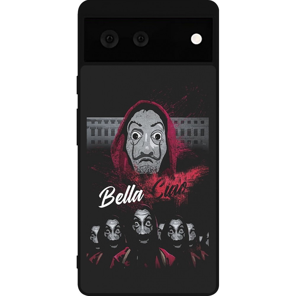 Coque Google Pixel 6 - Silicone rigide noir Bella Ciao