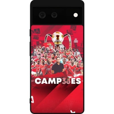 Coque Google Pixel 6 - Silicone rigide noir Benfica Campeoes 2023