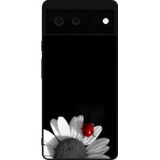 Coque Google Pixel 6 - Silicone rigide noir Black and white Cox