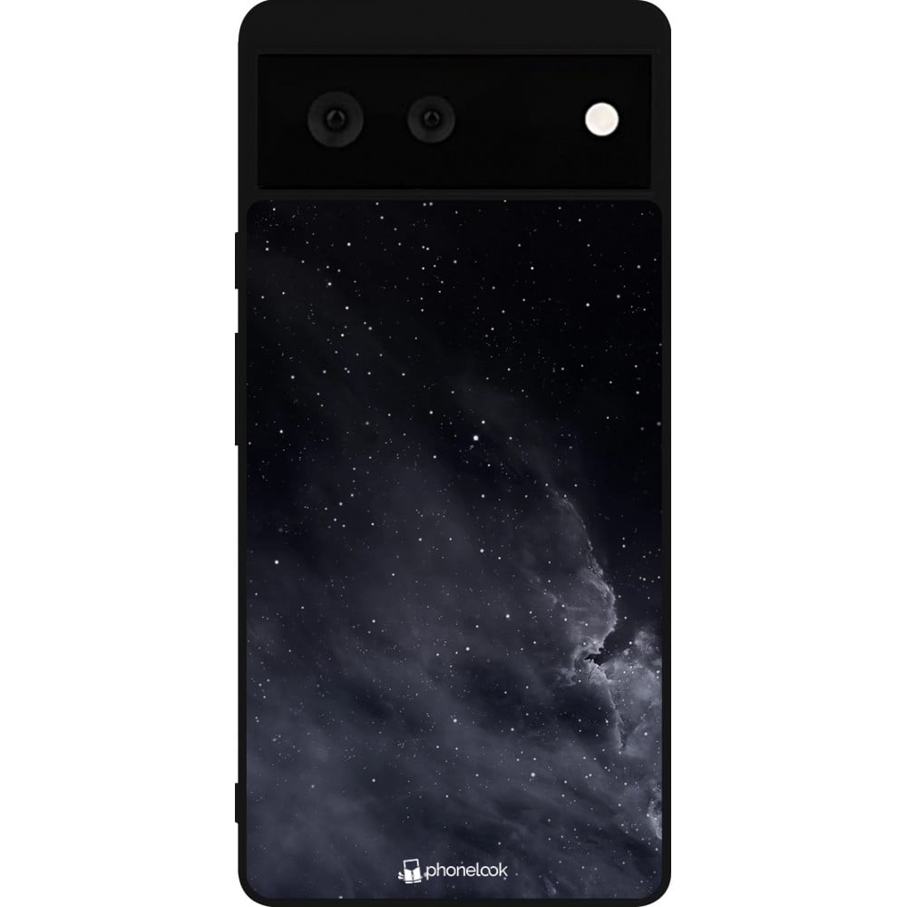 Coque Google Pixel 6 - Silicone rigide noir Black Sky Clouds