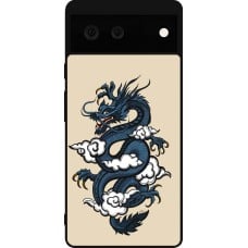 Coque Google Pixel 6 - Silicone rigide noir Blue Dragon Tattoo