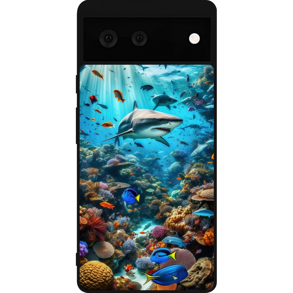 Coque Google Pixel 6 - Silicone rigide noir Bora Bora Mer et Merveilles