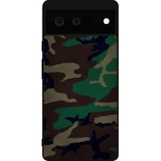 Coque Google Pixel 6 - Silicone rigide noir Camouflage 3