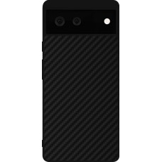 Coque Google Pixel 6 - Silicone rigide noir Carbon Basic