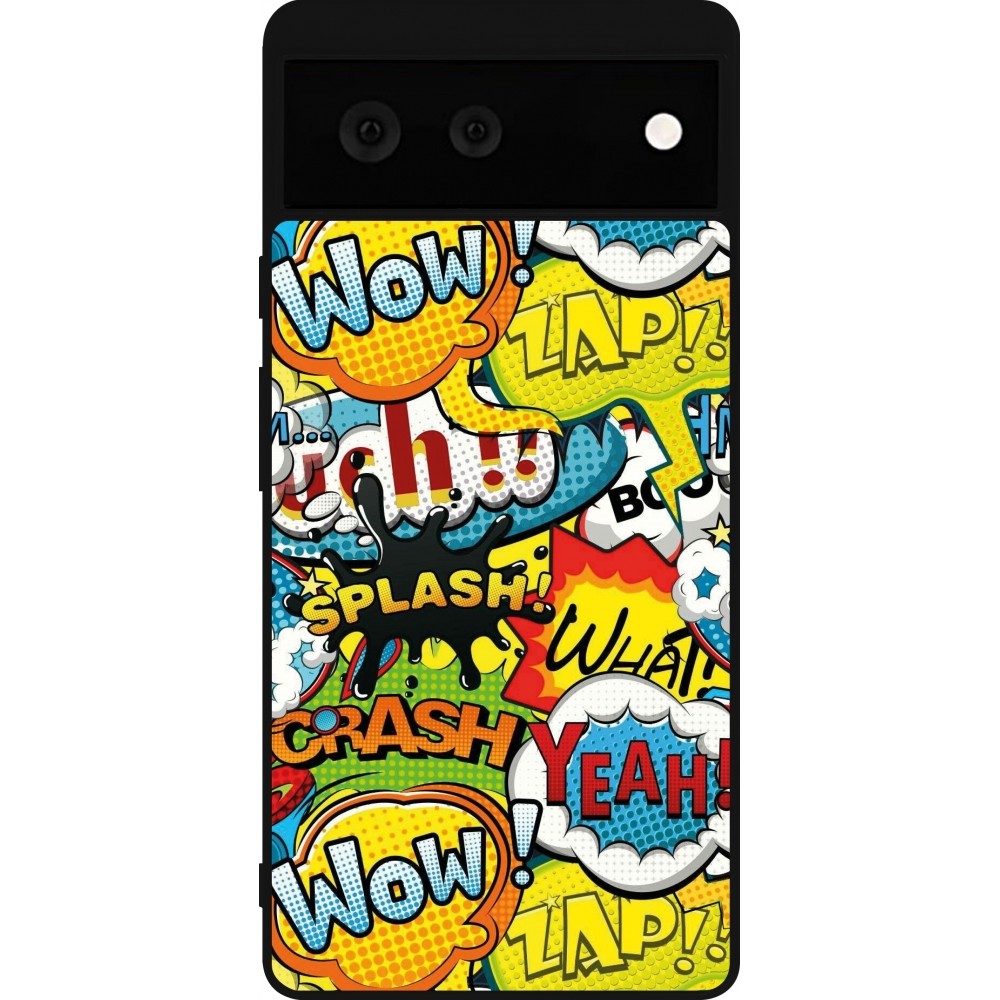 Coque Google Pixel 6 - Silicone rigide noir Cartoons slogans