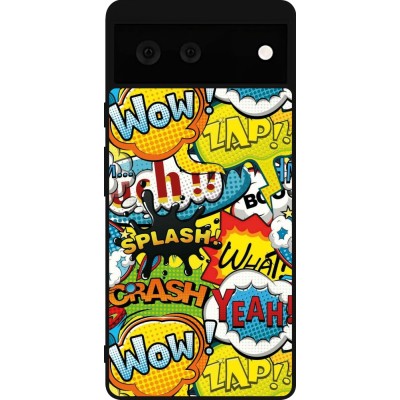 Coque Google Pixel 6 - Silicone rigide noir Cartoons slogans