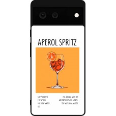 Coque Google Pixel 6 - Silicone rigide noir Cocktail recette Aperol Spritz