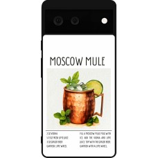 Coque Google Pixel 6 - Silicone rigide noir Cocktail recette Moscow Mule