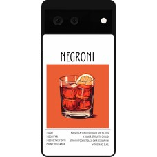 Coque Google Pixel 6 - Silicone rigide noir Cocktail recette Negroni