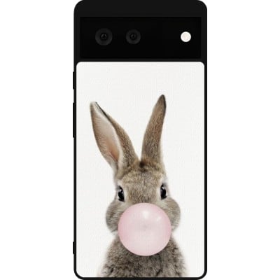 Coque Google Pixel 6 - Silicone rigide noir Easter 2023 bubble gum bunny