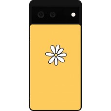 Coque Google Pixel 6 - Silicone rigide noir Easter 2023 daisy