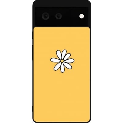 Coque Google Pixel 6 - Silicone rigide noir Easter 2023 daisy