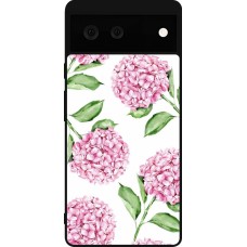 Coque Google Pixel 6 - Silicone rigide noir Easter 2024 pink flowers