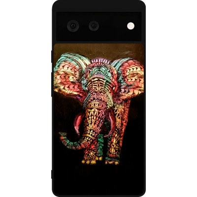 Coque Google Pixel 6 - Silicone rigide noir Elephant 02