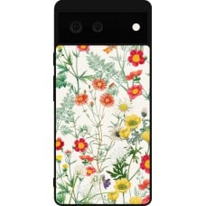 Coque Google Pixel 6 - Silicone rigide noir Flora Botanical Wildlife