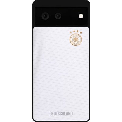 Coque Google Pixel 6 - Silicone rigide noir Maillot de football Allemagne 2022 personnalisable