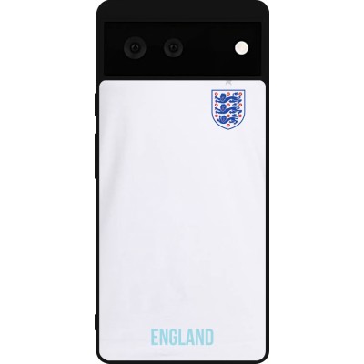 Coque Google Pixel 6 - Silicone rigide noir Maillot de football Angleterre 2022 personnalisable